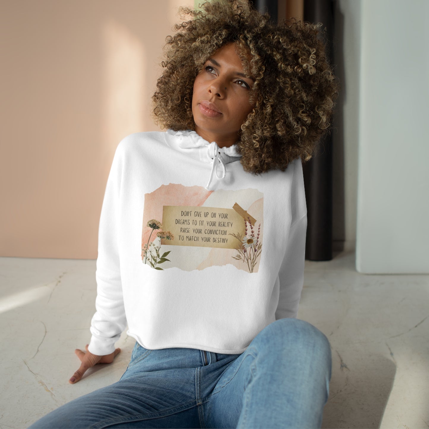 "Destiny" - Women's Crop Hoodie